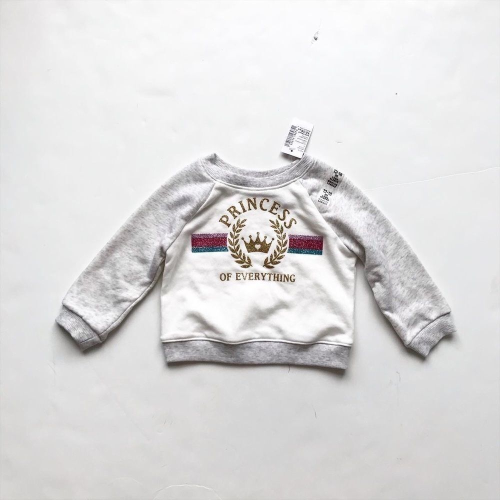 The children’s place NWT princess sweatshirt 12-18